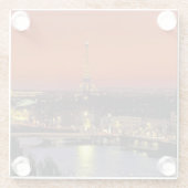 Europa, Frankreich, Paris. Sonnenblick auf Eiffel Glasuntersetzer (Rückseite)