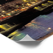 Europa, Frankreich, Paris Sonnenuntergang mit Blic Poster (Ecke)