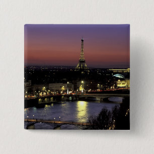 Europa, Frankreich, Paris, Sonnenuntergangsblick a Button