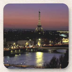 Europa, Frankreich, Paris, Sonnenuntergangsblick a Getränkeuntersetzer