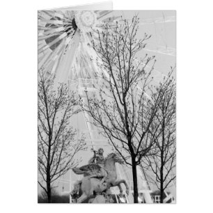 Europa, Frankreich, Paris. Statue und Riesenrad,
