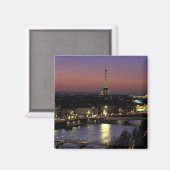 Europa, Frankreich, Paris, Sunset View Eiffel Magnet (Vorderseite/Rückseite)