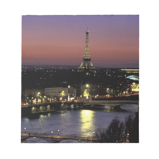 Europa, Frankreich, Paris, Sunset View Eiffel Notizblock (Vorderseite)