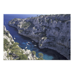 Europa, Frankreich, Provence, Calanques. Kalkstein Fotodruck
