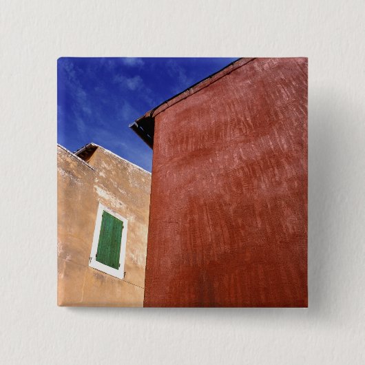 Europa, Frankreich, Roussillon. Farbige Wände Button (Vorderseite)