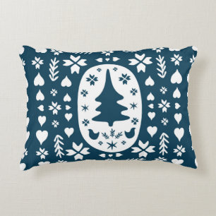 Europa Frohe Weihnachten-Doodle-Kunst mit Feste Dekokissen