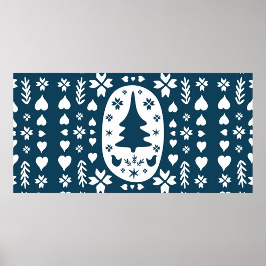 Europa Frohe Weihnachten-Doodle-Kunst mit Feste Poster (Vorne)