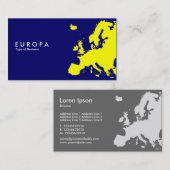 EUROPA Gelb - Dunkelblau Visitenkarte (Vorne/Hinten)