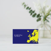 EUROPA Gelb - Dunkelblau Visitenkarte (Stehend Vorderseite)