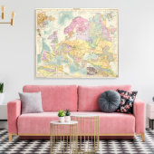 Europa - Geologische Karte Europas Leinwanddruck (Insitu (Wohnzimmer))