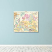 Europa - Geologische Karte Europas Leinwanddruck (Insitu (Holzboden))