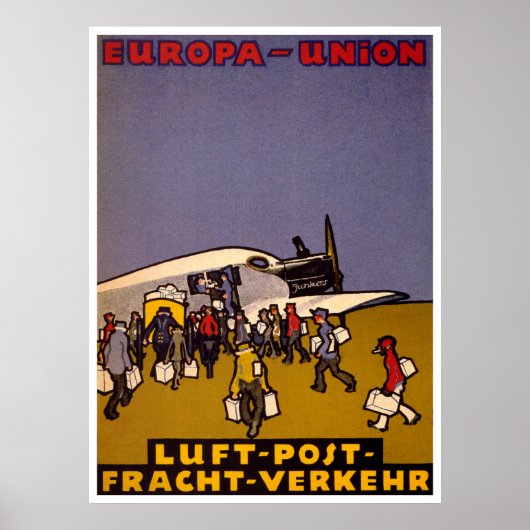 Europa-Gewerkschaft Luft Post Poster (Vorne)