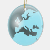 Europa-Glas-Kugel Keramikornament (Links)
