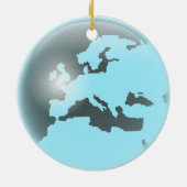Europa-Glas-Kugel Keramikornament (Hinten)