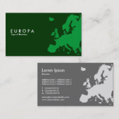 EUROPA Green - Dunkelgrün Visitenkarte (Vorne/Hinten)