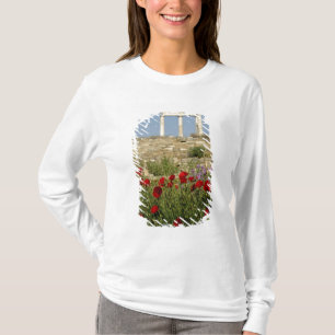Europa, Griechenland, Kykladen, Delos. Säulenruine T-Shirt