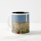 Europa, Griechenland, Kykladen, Delos. Spaltruinen Zweifarbige Tasse (Vorderseite Links)