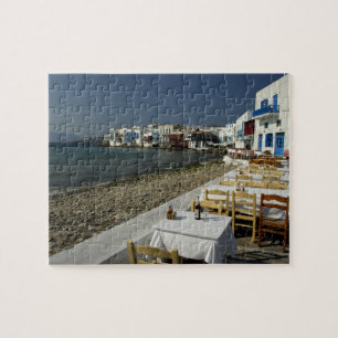 Europa, Griechenland, Mykonos. Die Aussicht aufs M Puzzle