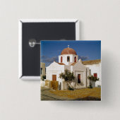 Europa, Griechenland, Mykonos. Fischernetze trocke Button (Vorne & Hinten)