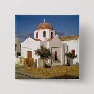 Europa, Griechenland, Mykonos. Fischernetze trocke Button