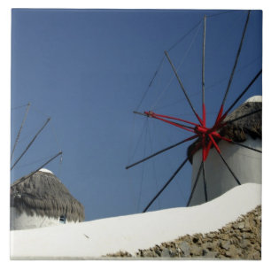 Europa, Griechenland, Mykonos. Fliese