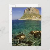 Europa, Griechenland, Peloponnes, Monemvasien. Das Postkarte (Vorne/Hinten)