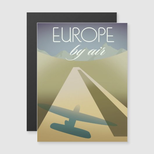 Europa im Luftverkehr Magnetkarte (Vorne/Hinten)