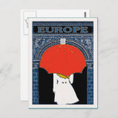 Europa im Regen Postkarte (Vorne/Hinten)