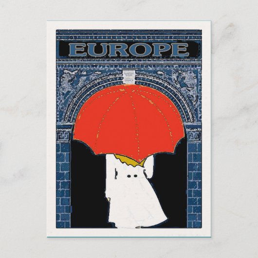 Europa im Regen Postkarte (Vorderseite)