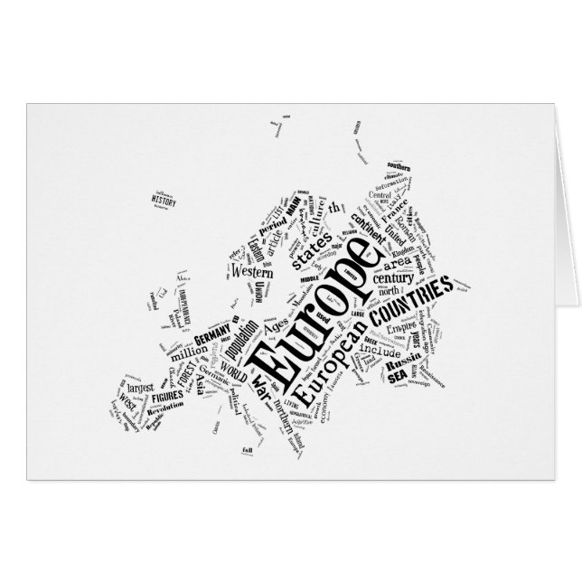 Europa in Tagxedo (Vorderseite (Horizontal))