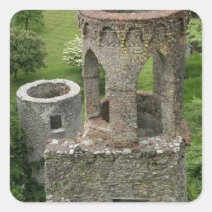 Europa, Irland, Schloss Blarney. DIESES BILD Quadratischer Aufkleber
