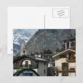 Europa, Italien, Aostatal, COURMAYEUR: Stadt Postkarte (Vorne/Hinten)
