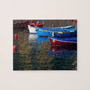 Europa, Italien, Cinque Terre, Boote in Vernazza Puzzle