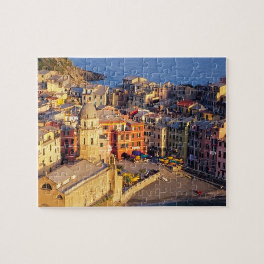 Europa, Italien, Cinque Terre. Dorf Vernazza Puzzle (Horizontal)