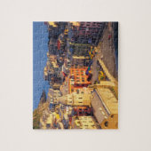Europa, Italien, Cinque Terre. Dorf Vernazza Puzzle (Vertikal)