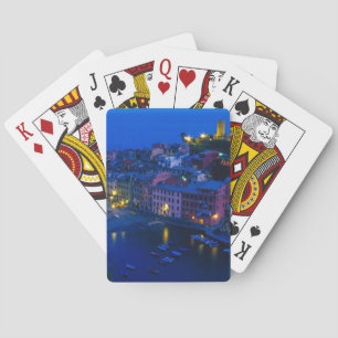 Europa, Italien, Cinque Terre, Vernazza. Hanglage Spielkarten