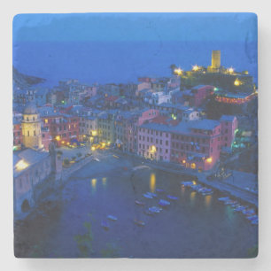 Europa, Italien, Cinque Terre, Vernazza. Hillside Steinuntersetzer