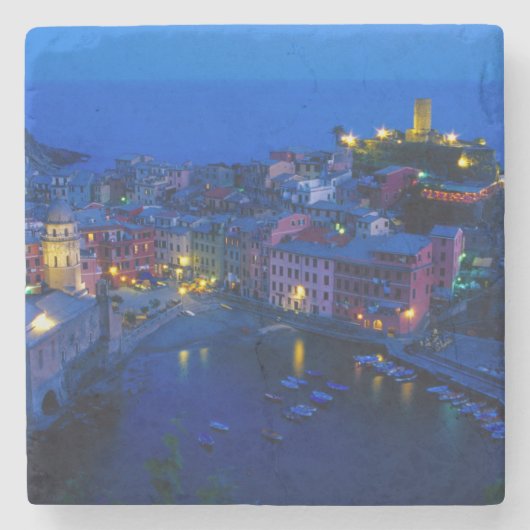 Europa, Italien, Cinque Terre, Vernazza. Hillside Steinuntersetzer (Vorderseite)