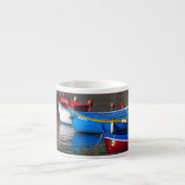 Europa, Italien, Cinque Terry, Boote in Vernazza Espressotasse (Vorderseite)