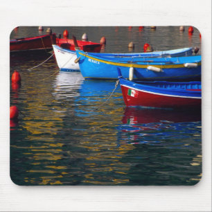 Europa, Italien, Cinque Terry, Boote in Vernazza Mousepad