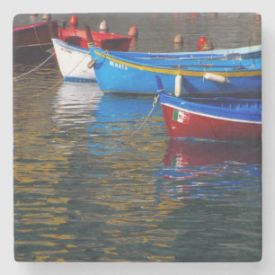 Europa, Italien, Cinque Terry, Boote in Vernazza Steinuntersetzer