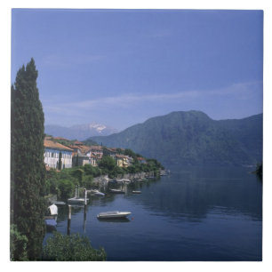 Europa, Italien, Comer See, Tremezzo. Nördlich Fliese