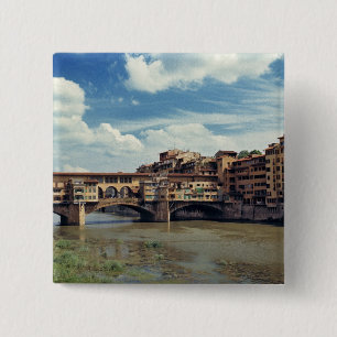 Europa, Italien, Florenz. Die Ponte Vecchio Button