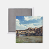 Europa, Italien, Florenz. Die Ponte Vecchio Magnet (Vorderseite/Rückseite)