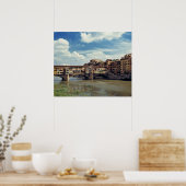 Europa, Italien, Florenz. Die Ponte Vecchio Poster (Küche)