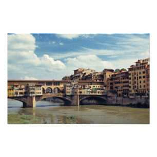 Europa, Italien, Florenz. Ponte Vecchio Fotodruck