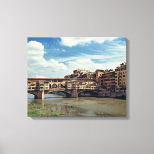Europa, Italien, Florenz. Ponte Vecchio Leinwanddruck