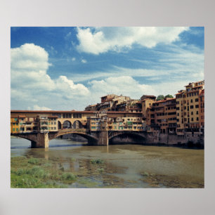 Europa, Italien, Florenz. Ponte Vecchio Poster