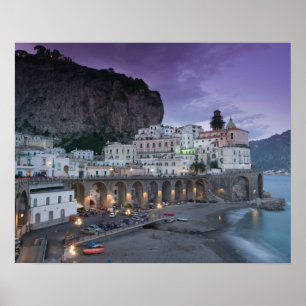 Europa, Italien, Kampanien (Amalfi-Küste) Atrani: Poster