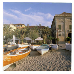 Europa, Italien, Ligurien, Riviera di Ponente, 4 Fliese